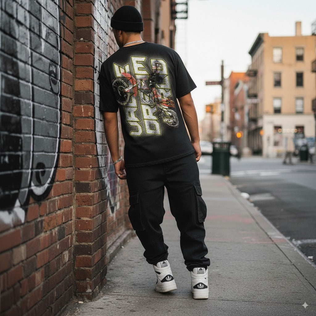 Y2K Graphic "DREAM WORLD" Personalize Printed Tshirt Casual Cotton Crewneck Sleeve Top Womenswear